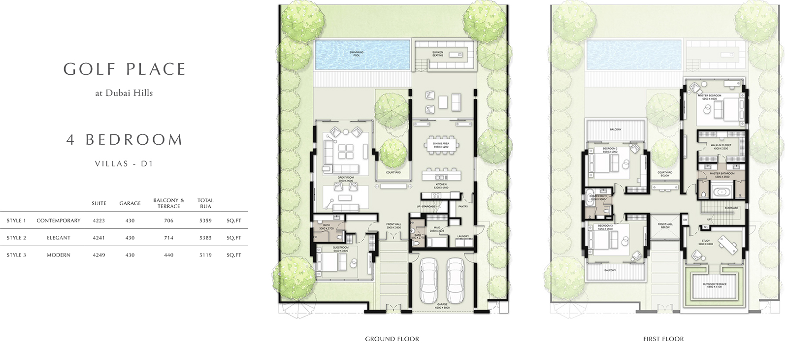 Golf Place Villas floor plan 1