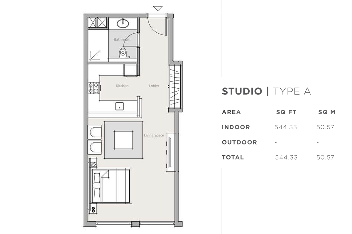 Park One Apartments floor plan 1