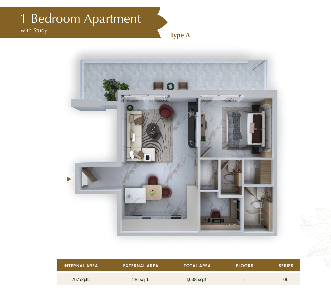 Blossom 76 at JVC floor plan 2
