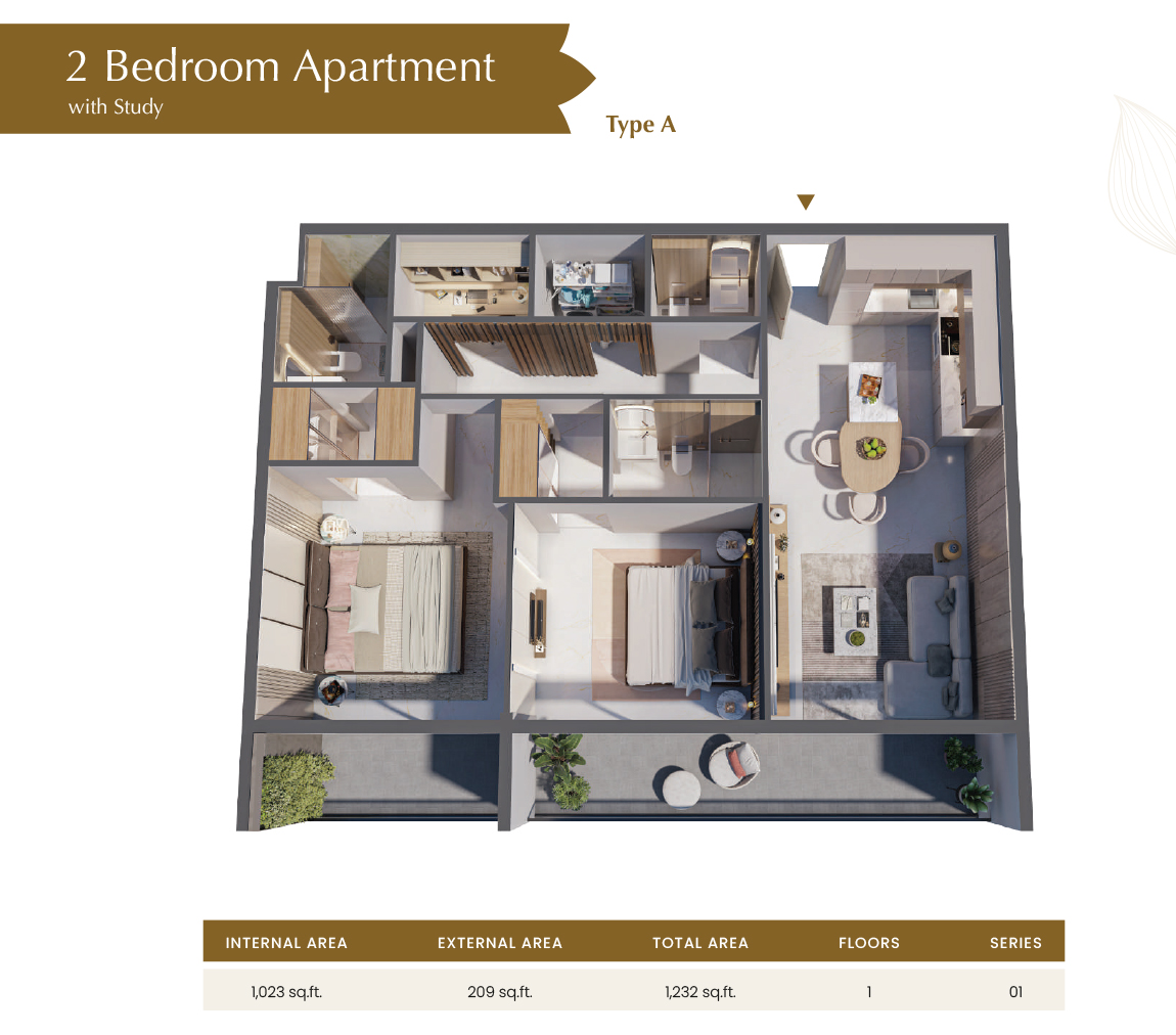 Blossom 76 at JVC floor plan 3