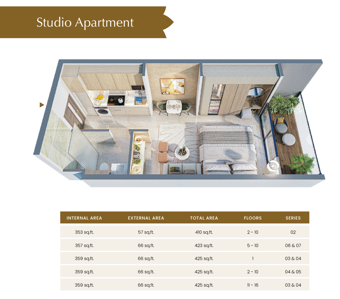 Blossom 76 at JVC floor plan 1
