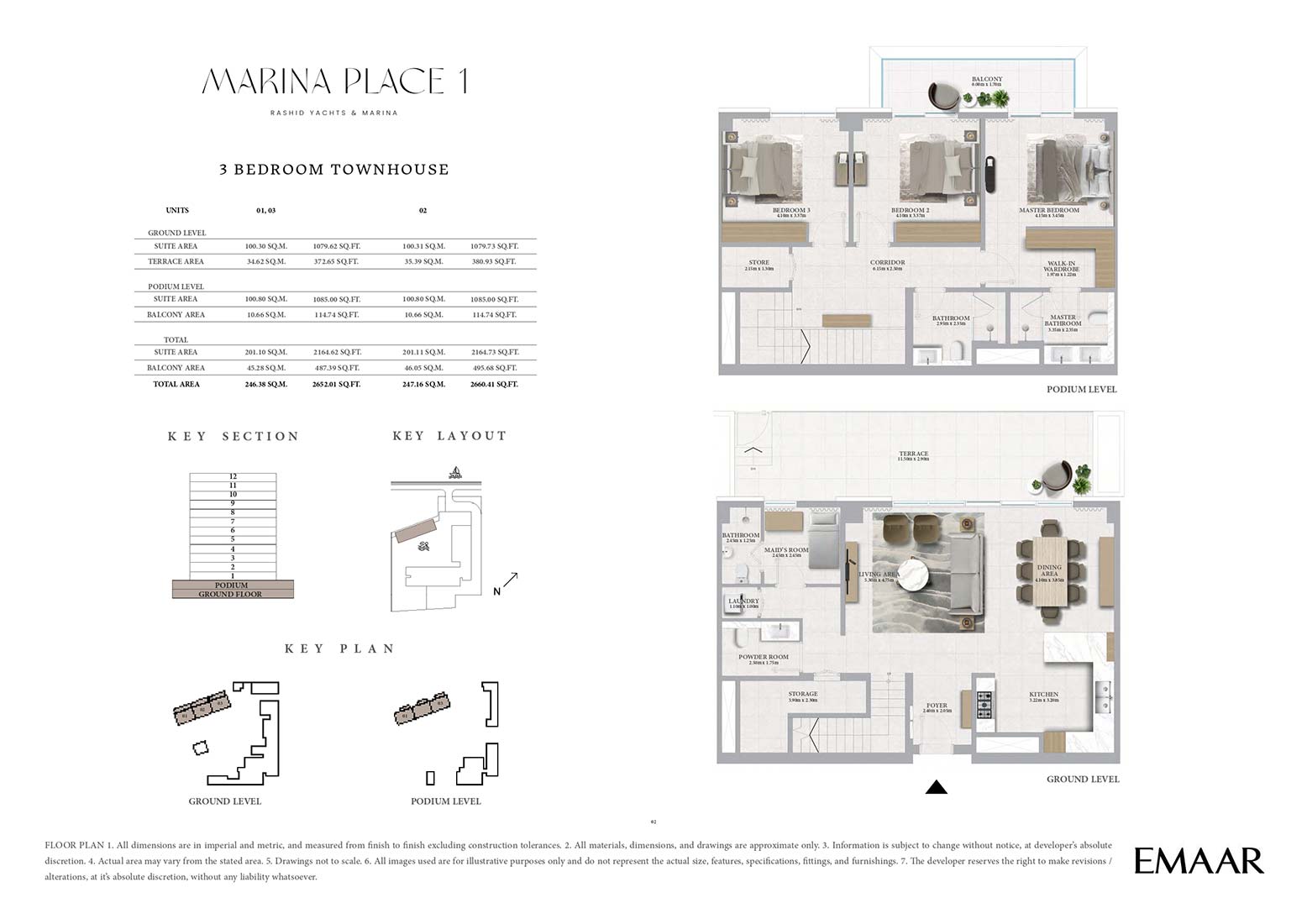 Emaar Marina Place Mina Rashid floor plan 4