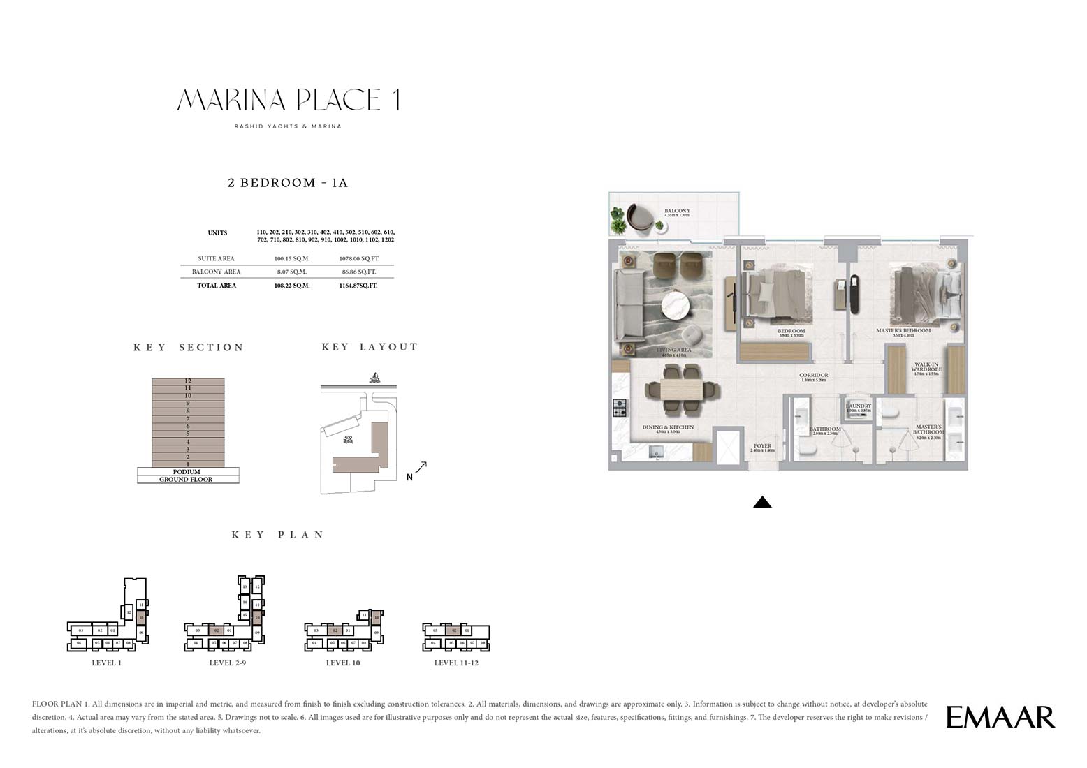 Emaar Marina Place Mina Rashid floor plan 2