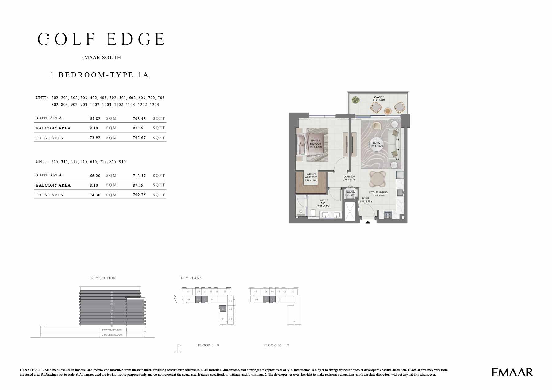 Golf Edge at Emaar South floor plan 1