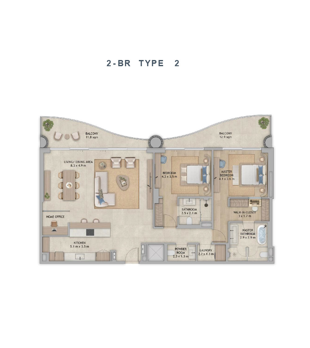 Mamsha Palm at Saadiyat Island floor plan 3