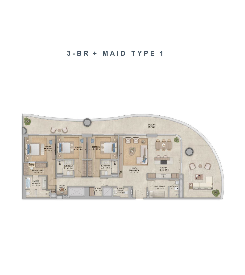 Mamsha Palm at Saadiyat Island floor plan 4