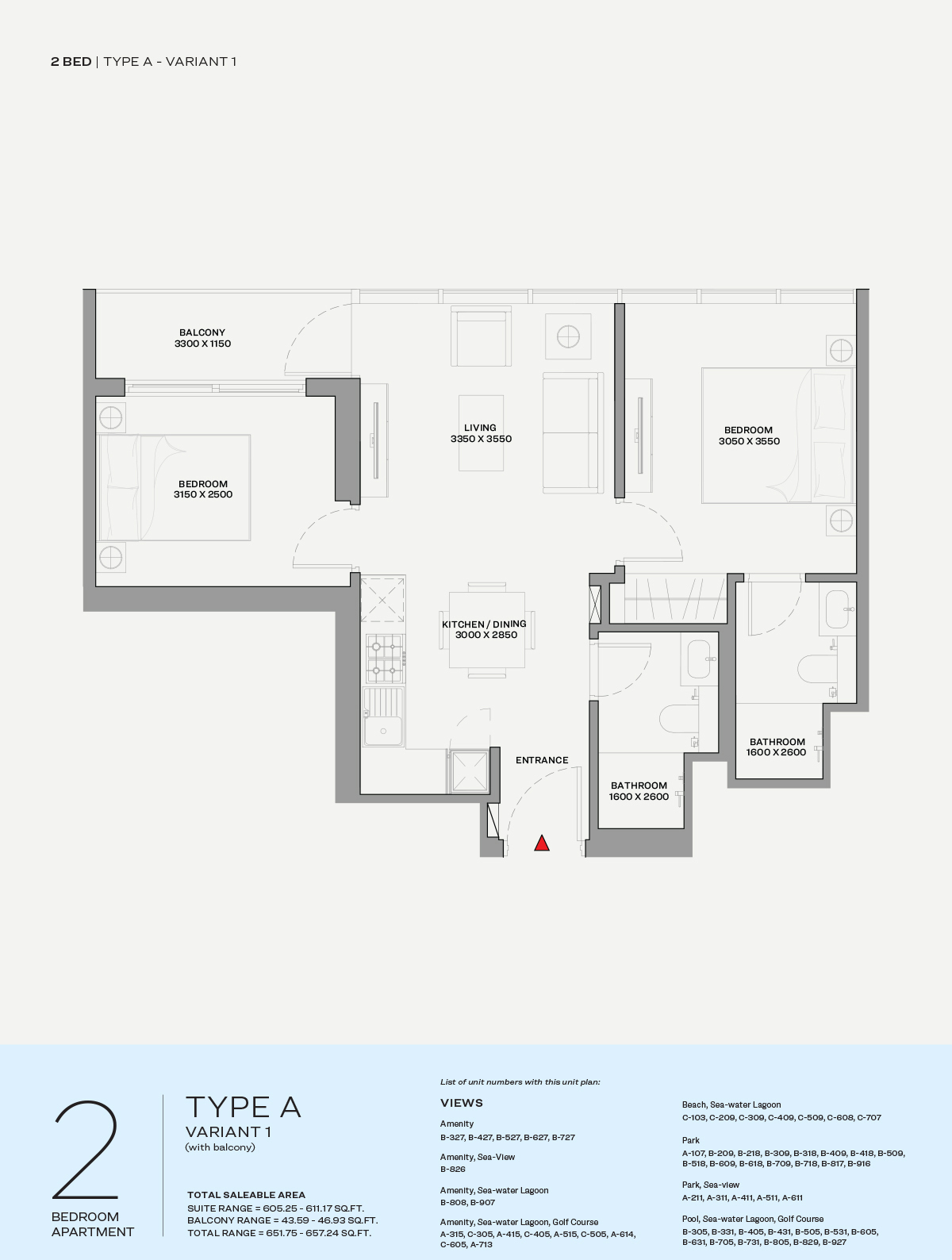 Sobha Aquamarine Beach Residences floor plan 3
