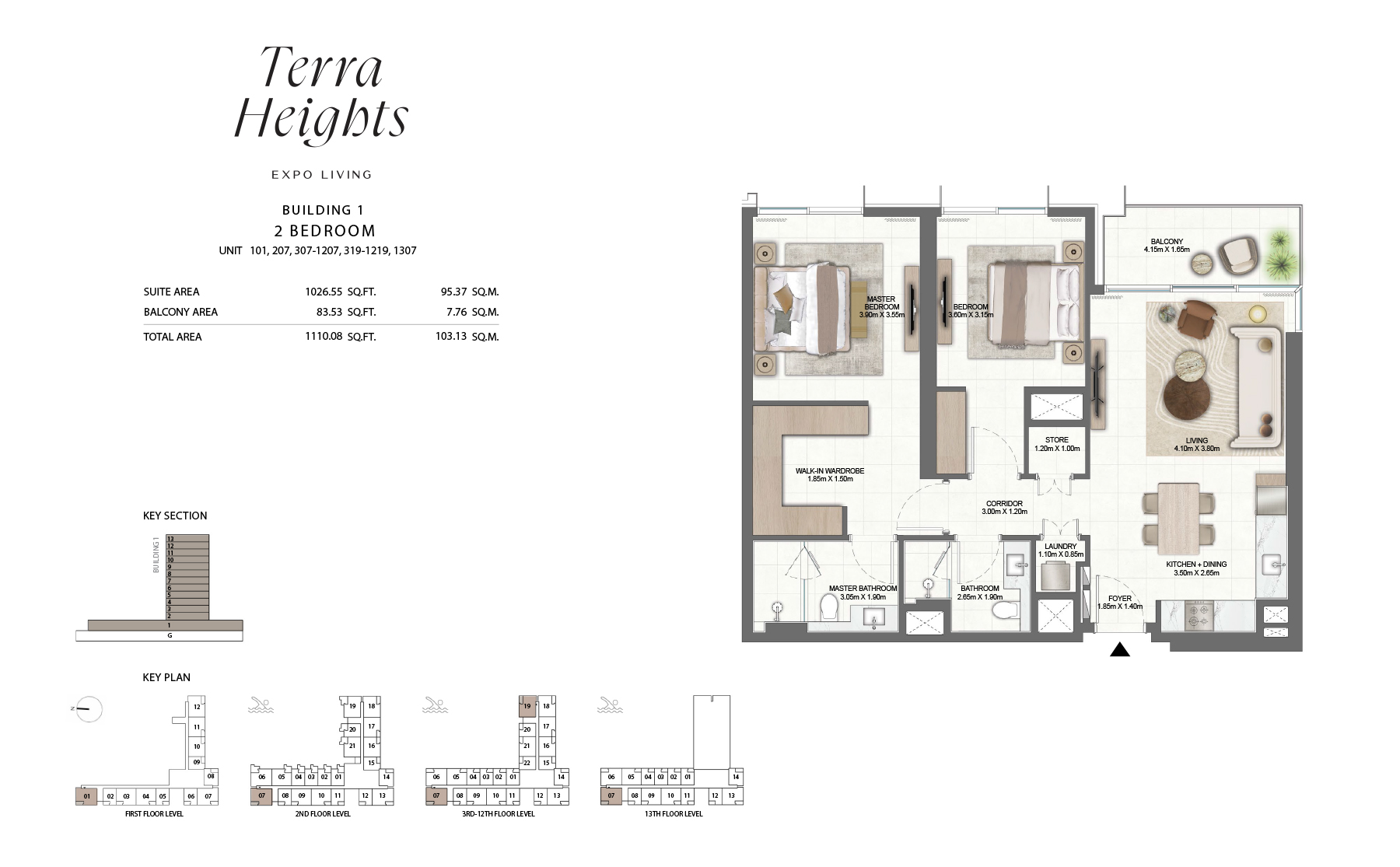 Emaar Terra Heights Expo Living floor plan 3