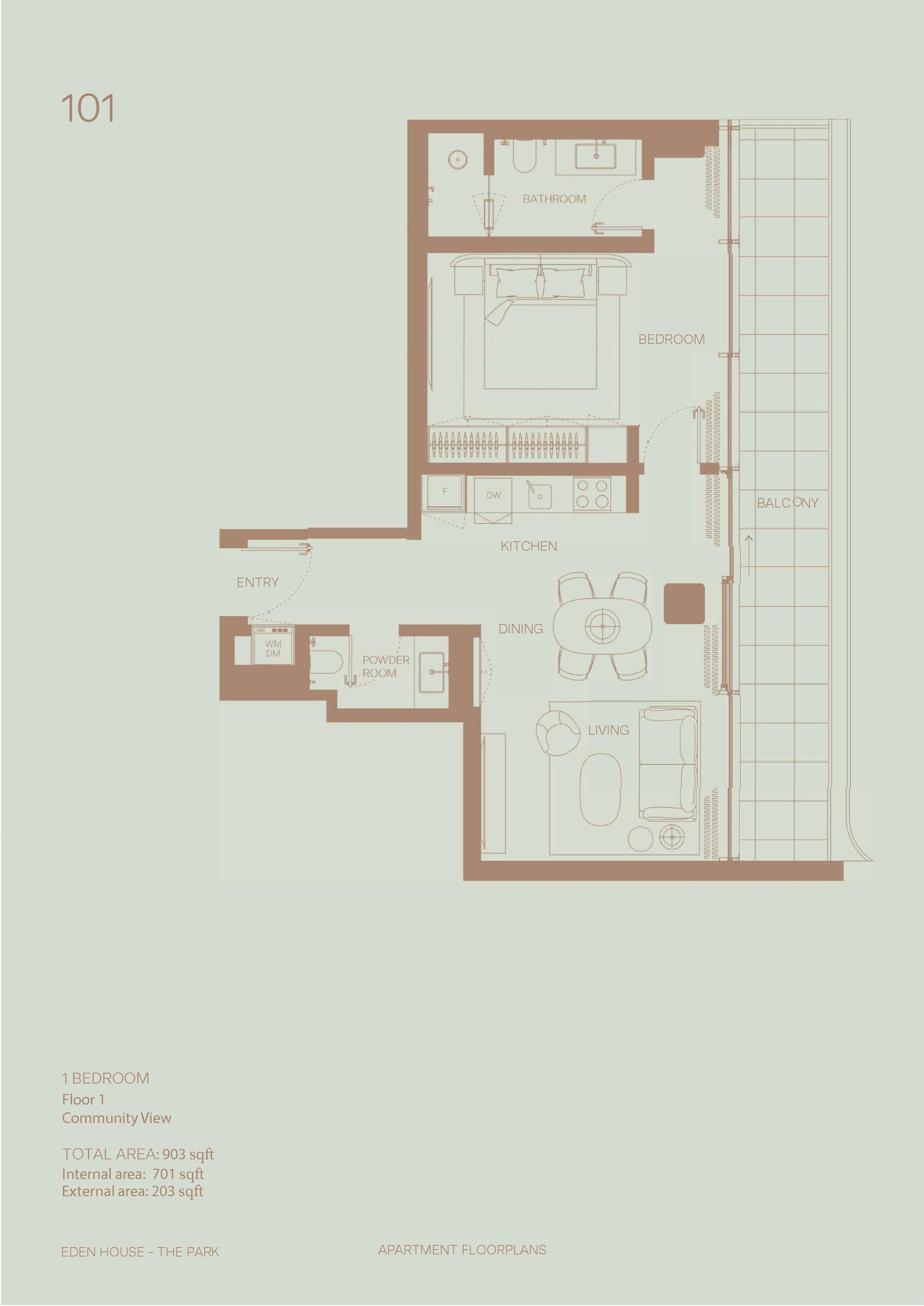 Eden House The Park floor plan 1