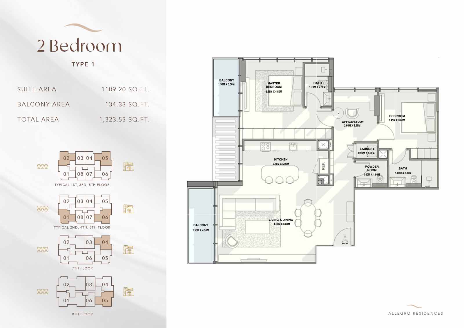 Allegro Residences at Dubai Islands floor plan 2