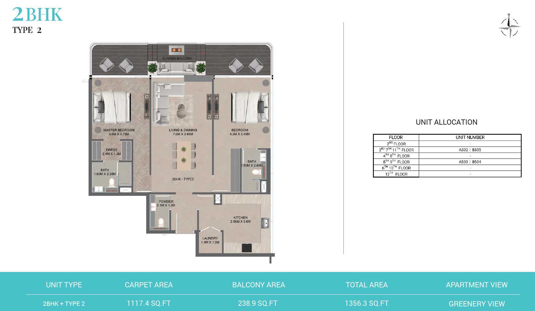 Reef 999 at Al Furjan floor plan 3