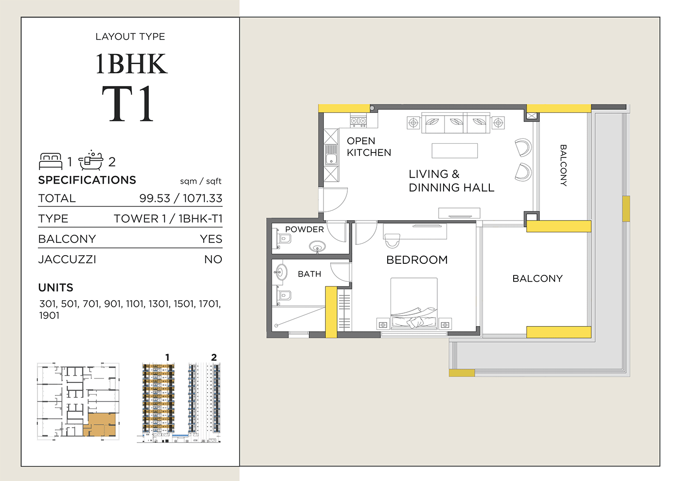 Royal Regency Suites at Business Bay floor plan 2