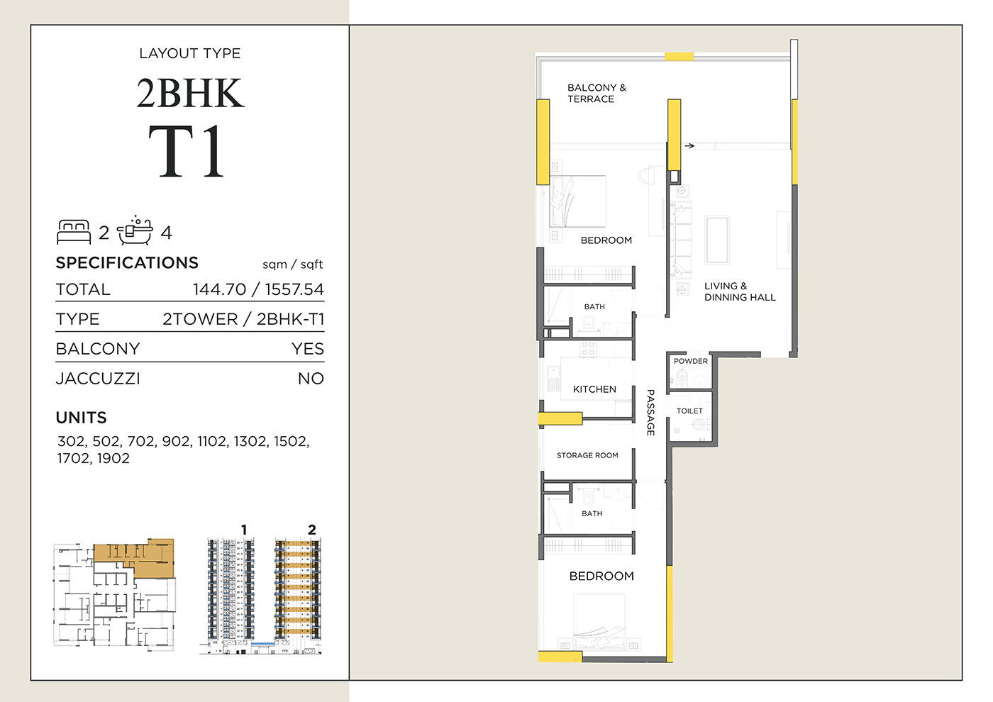 Royal Regency Suites at Business Bay floor plan 3