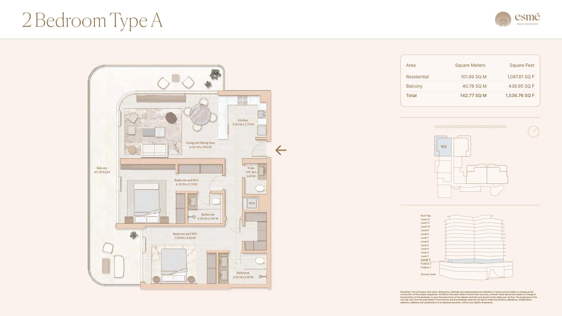 Esme Beach Residences floor plan 2