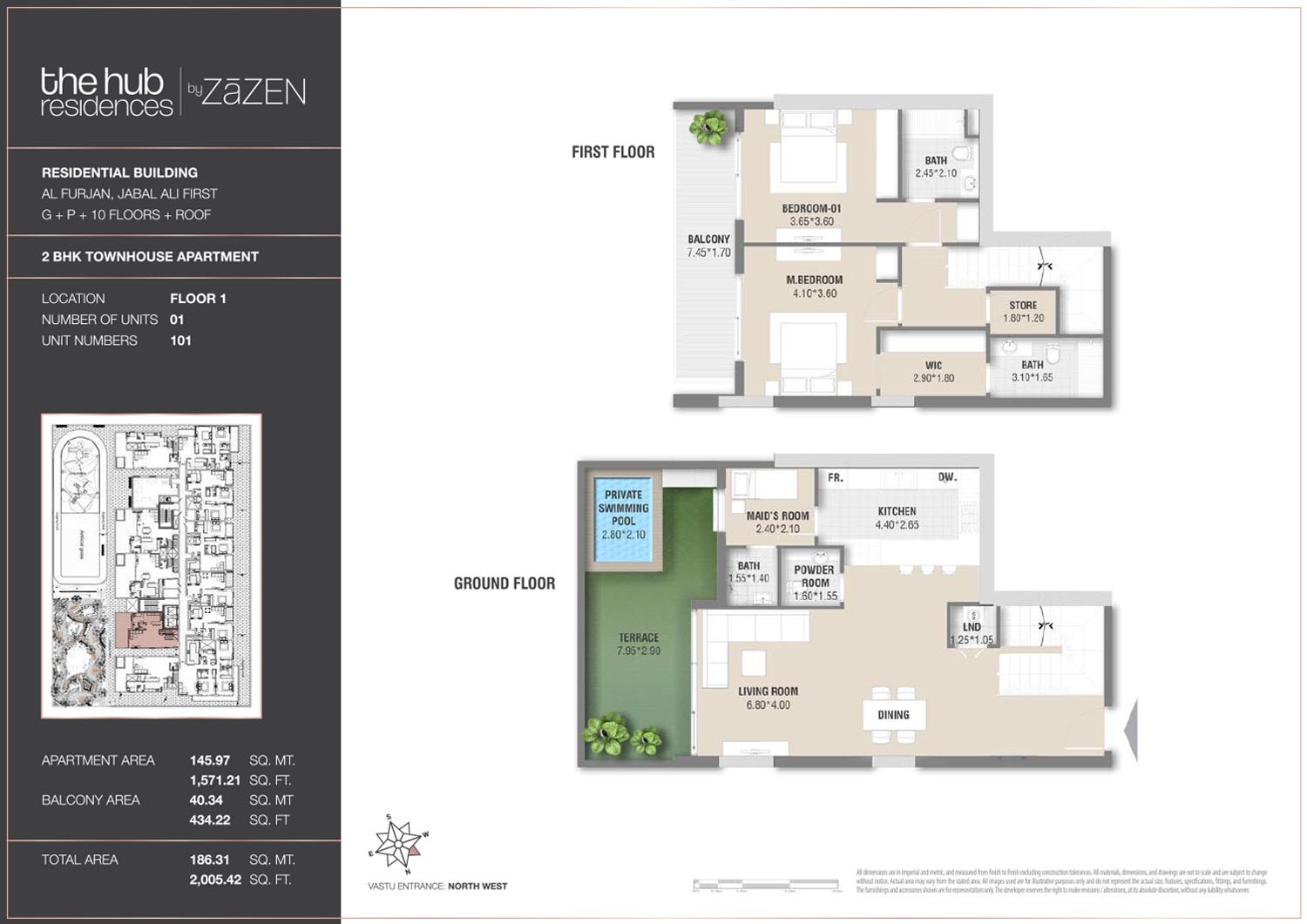 The Hub Residences at Al Furjan floor plan 4