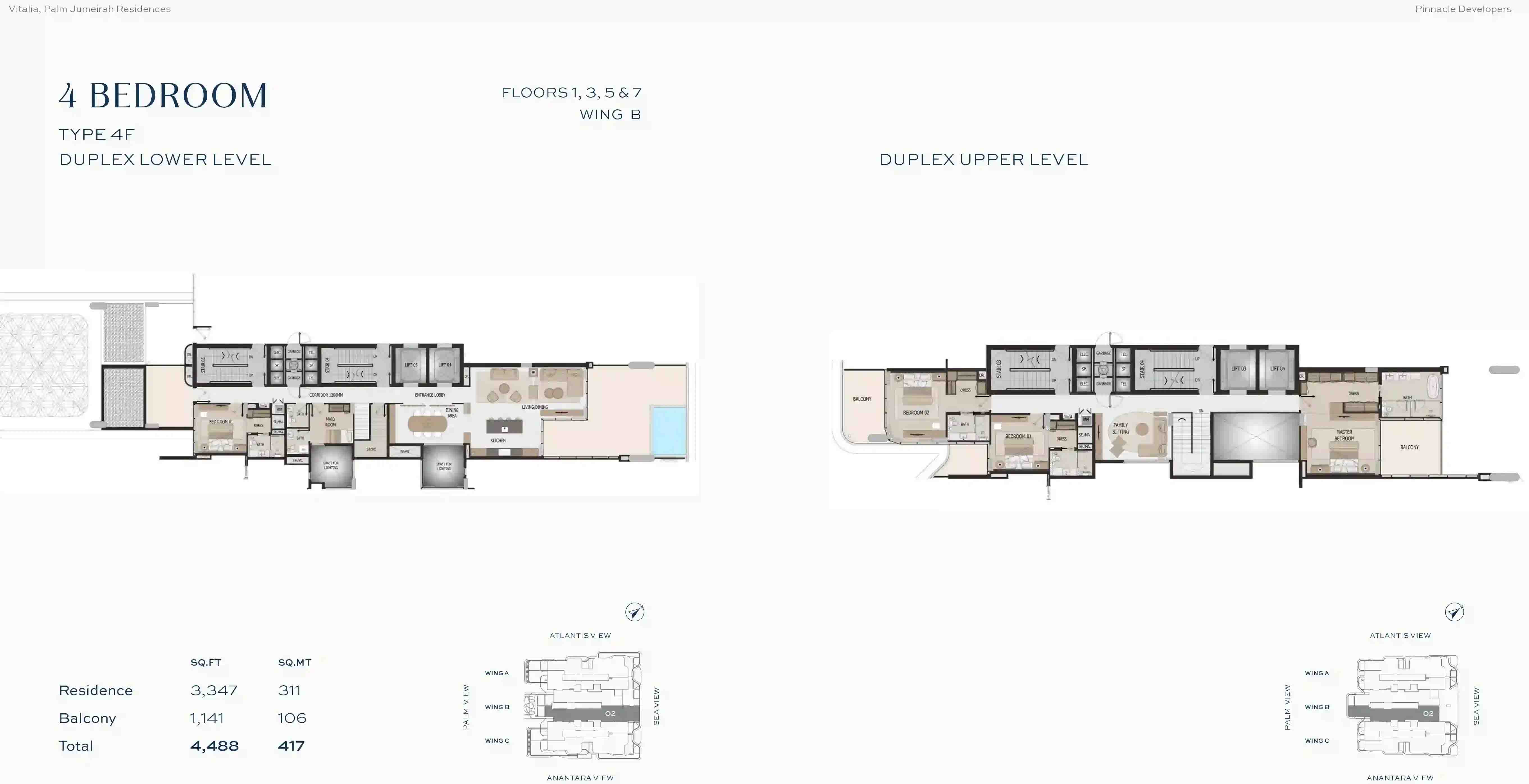 Vitalia Palm Jumeirah Residences floor plan 3