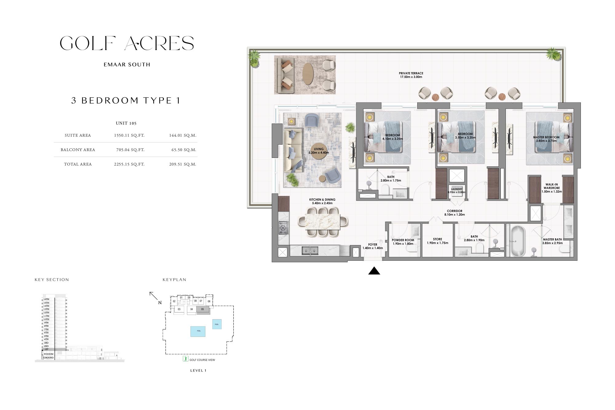 Golf Acres at Emaar South floor plan 3