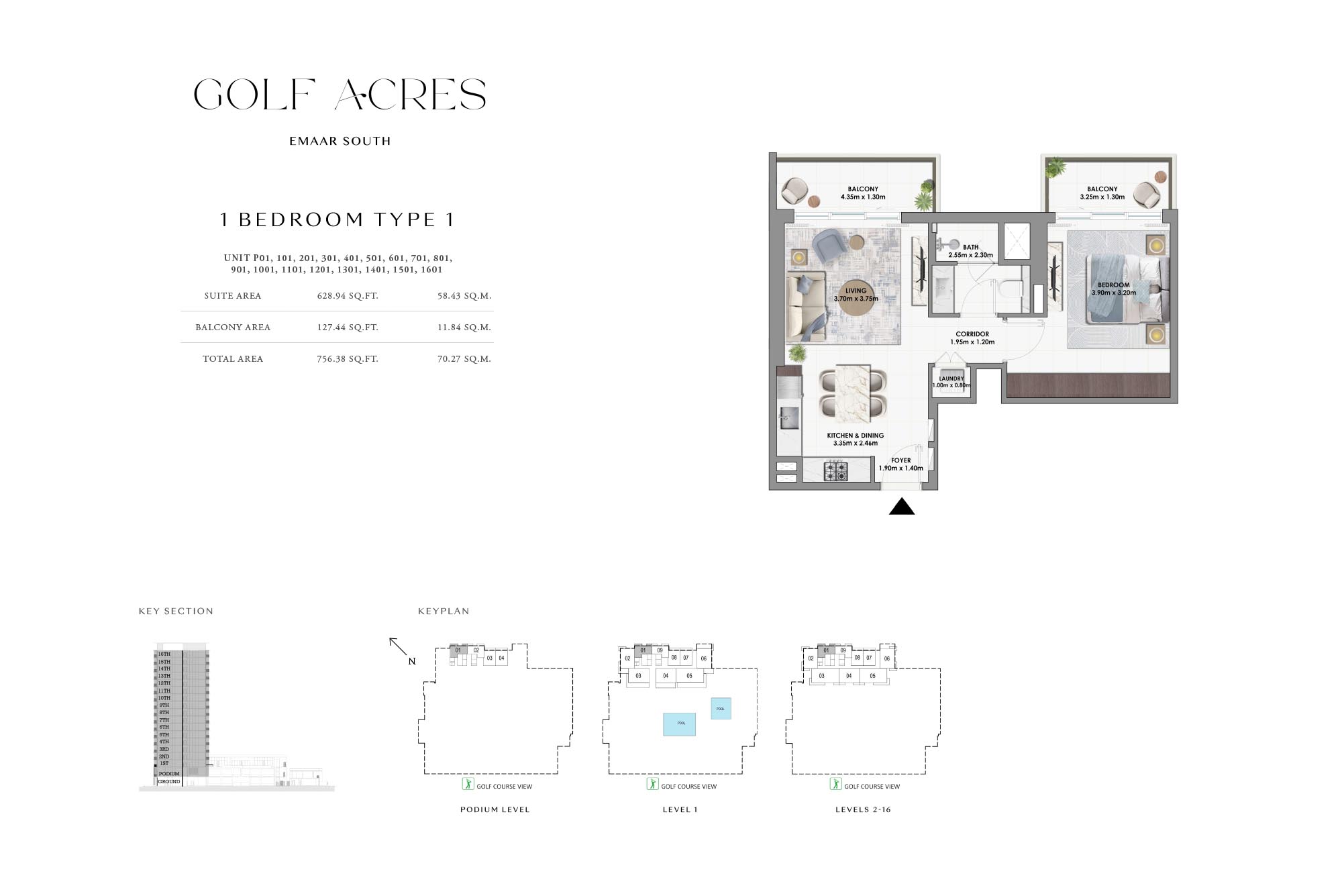 Golf Acres at Emaar South floor plan 1