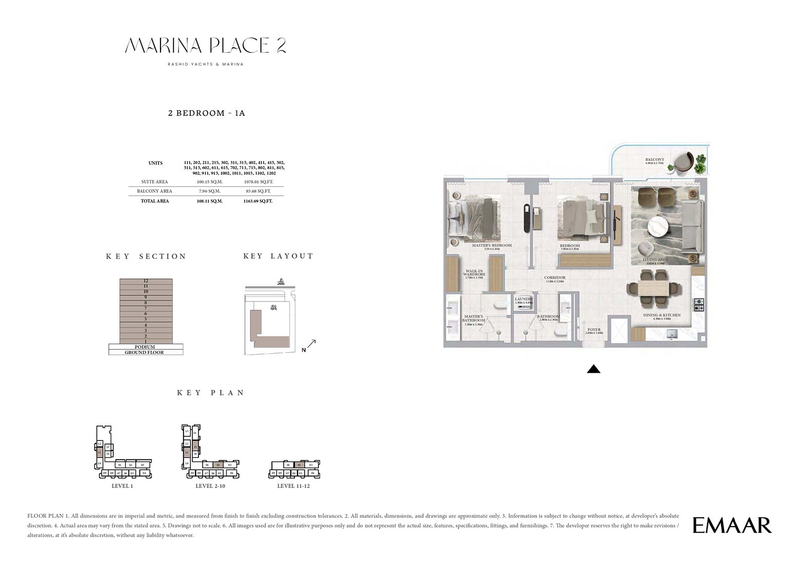 Emaar Marina Place 2 Mina Rashid floor plan 2