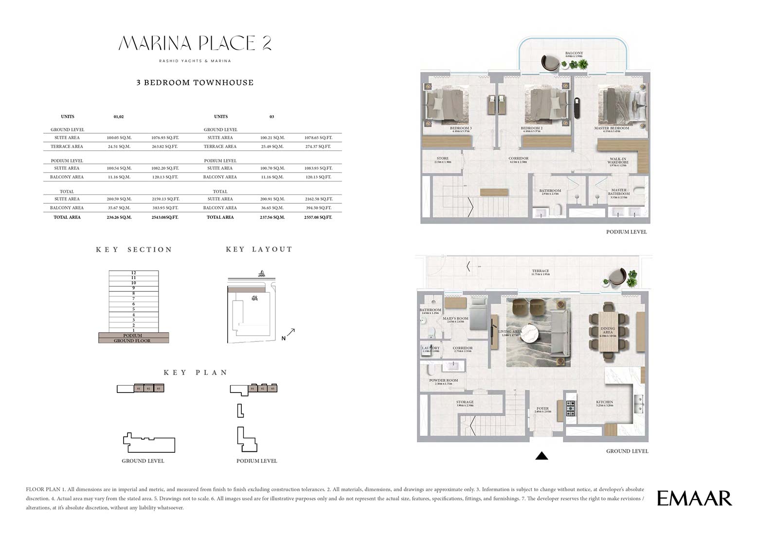 Emaar Marina Place 2 Mina Rashid floor plan 4