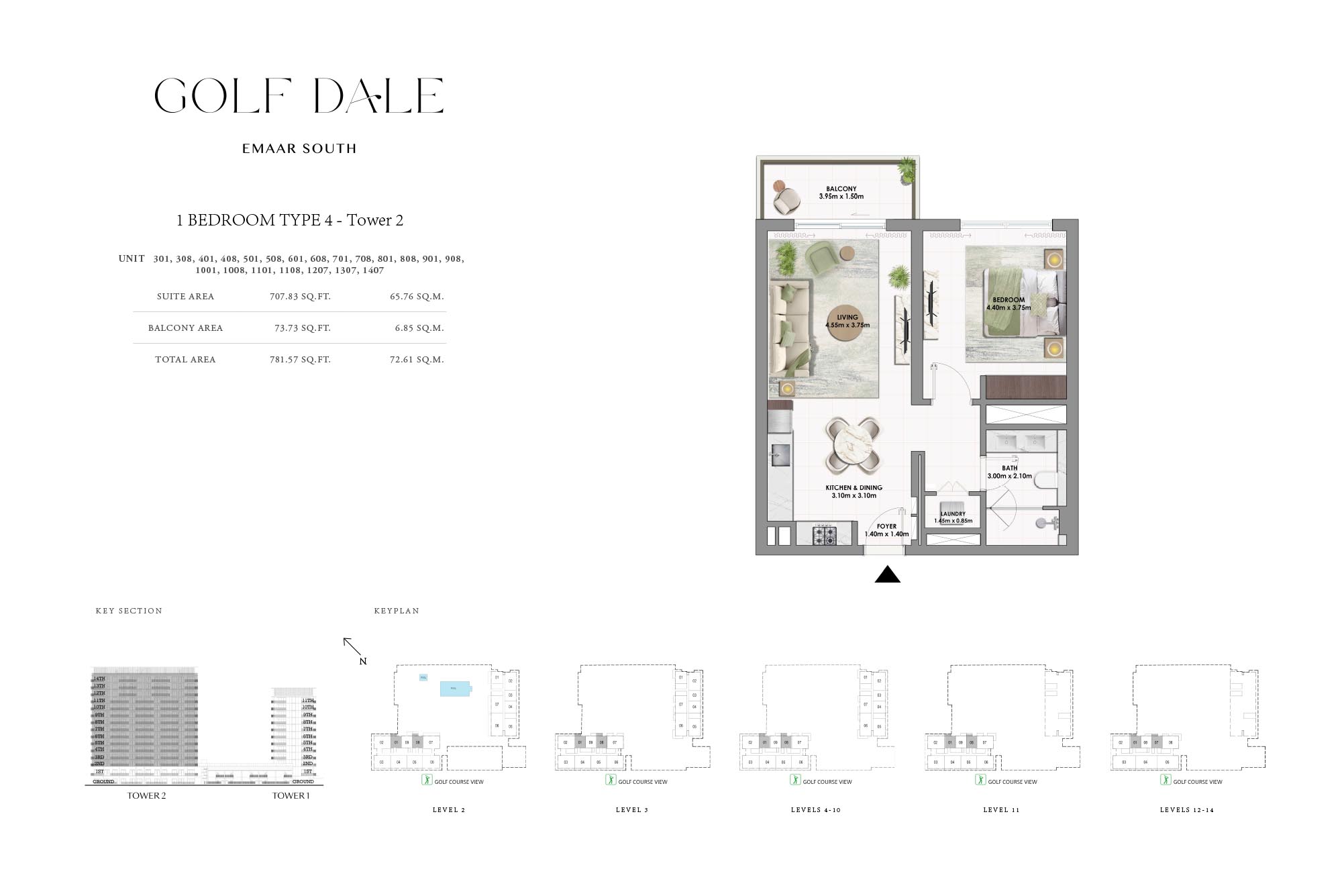 Golf Dale at Emaar South floor plan 1