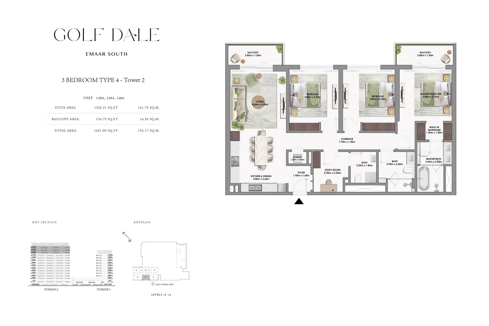 Golf Dale at Emaar South floor plan 3