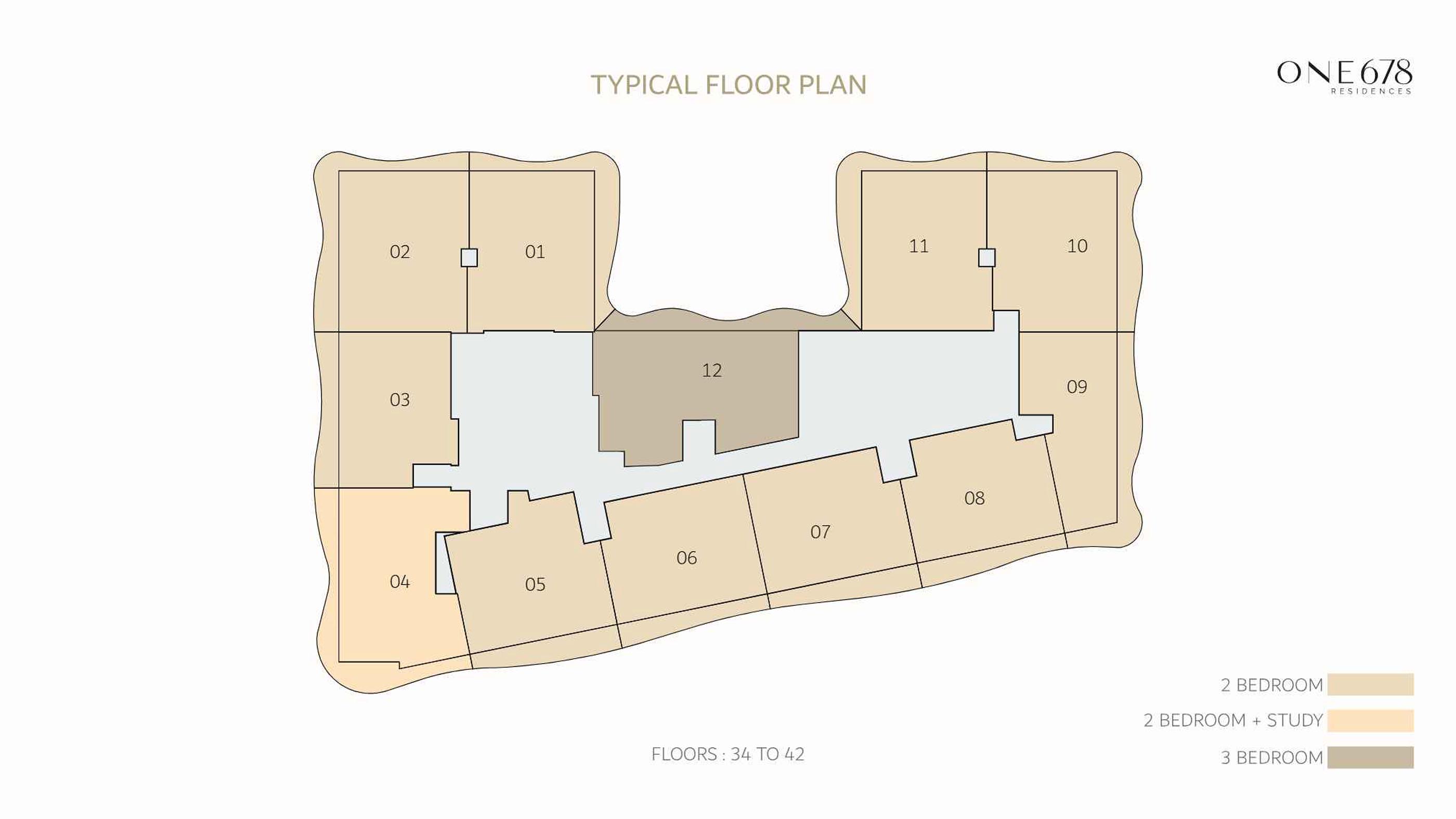 One 678 Residences at Ajman floor plan 2