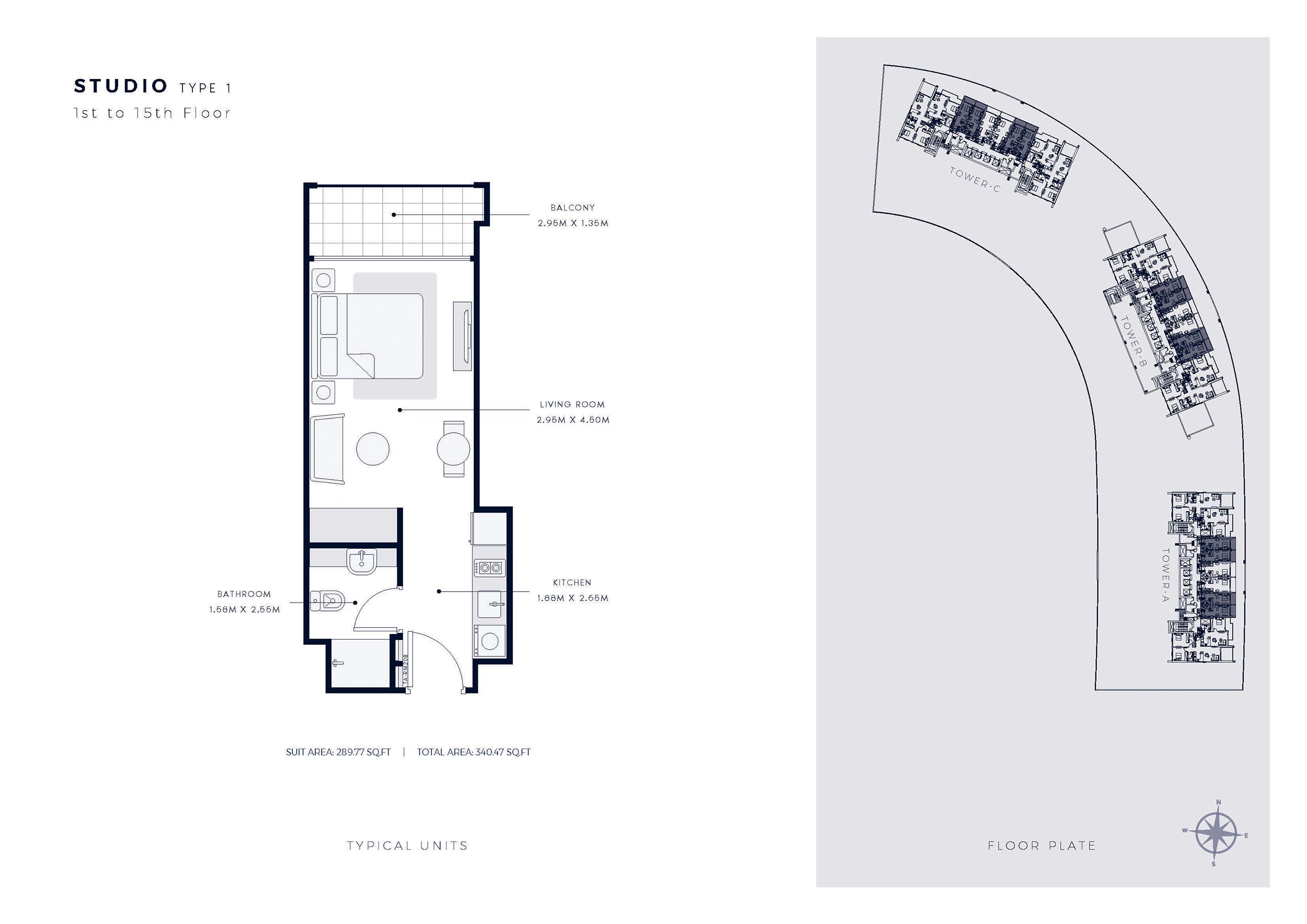 Azizi Riviera Beachfront floor plan 1