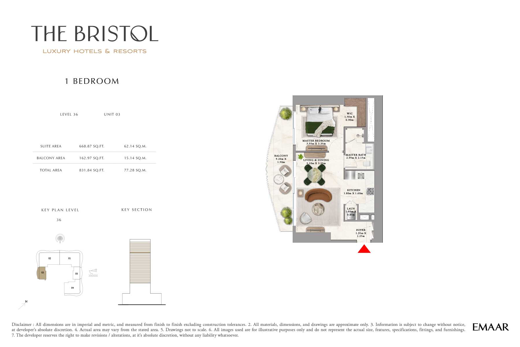 The Bristol at Emaar Beachfront floor plan 1