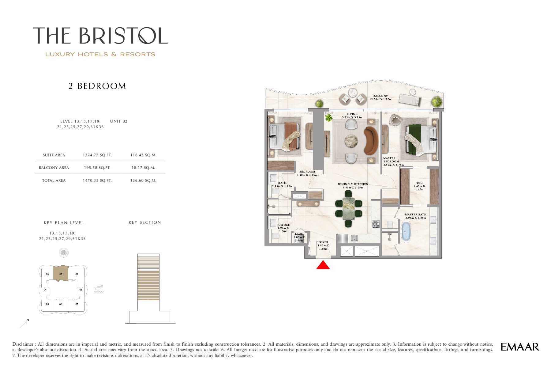 The Bristol at Emaar Beachfront floor plan 2