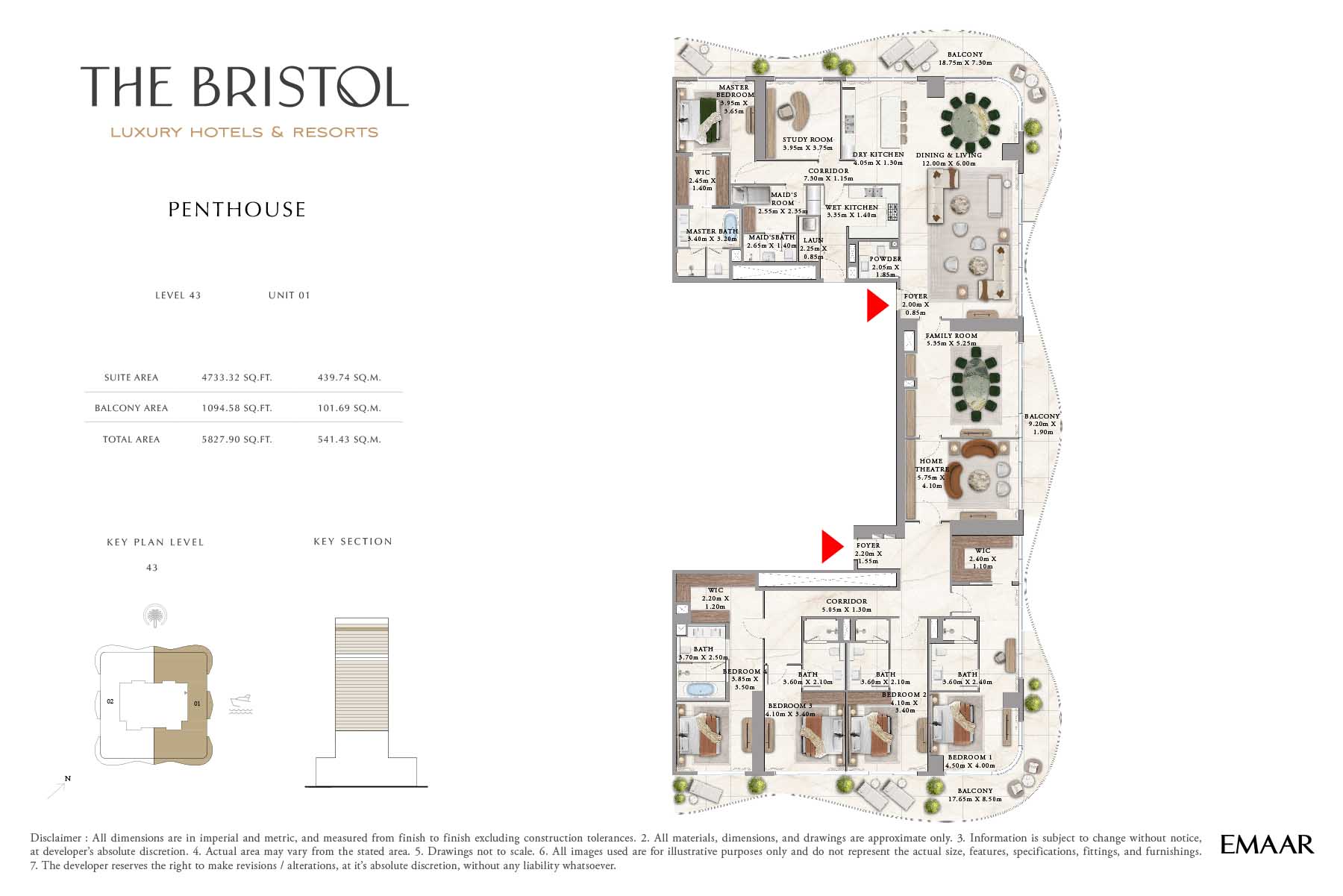 The Bristol at Emaar Beachfront floor plan 5