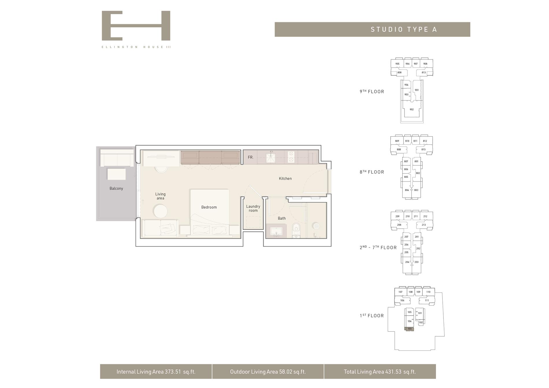 Ellington House 3 floor plan 1