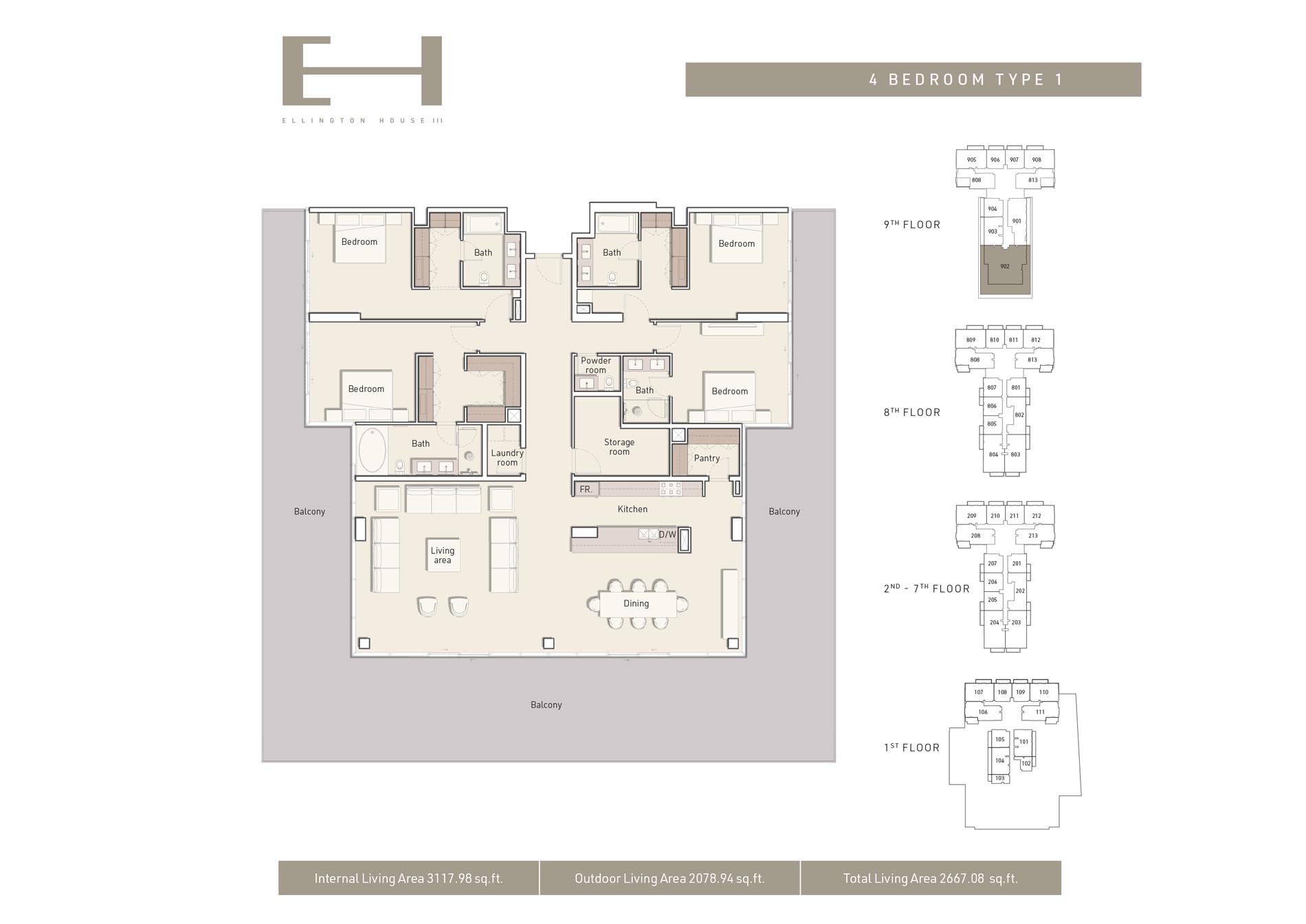 Ellington House 3 floor plan 6