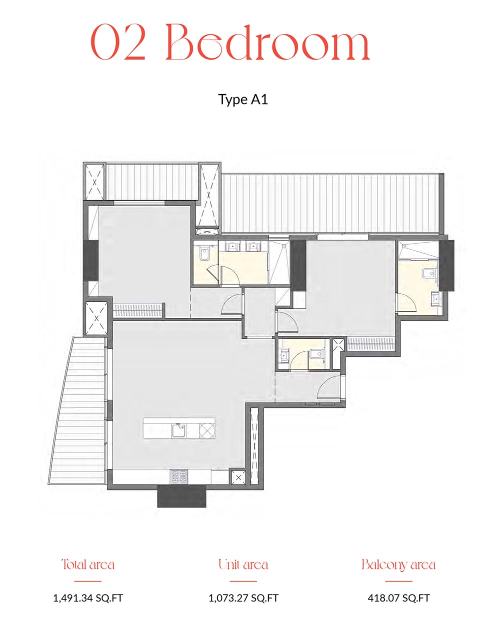 IGO Pelagos at Dubai Marina floor plan 3