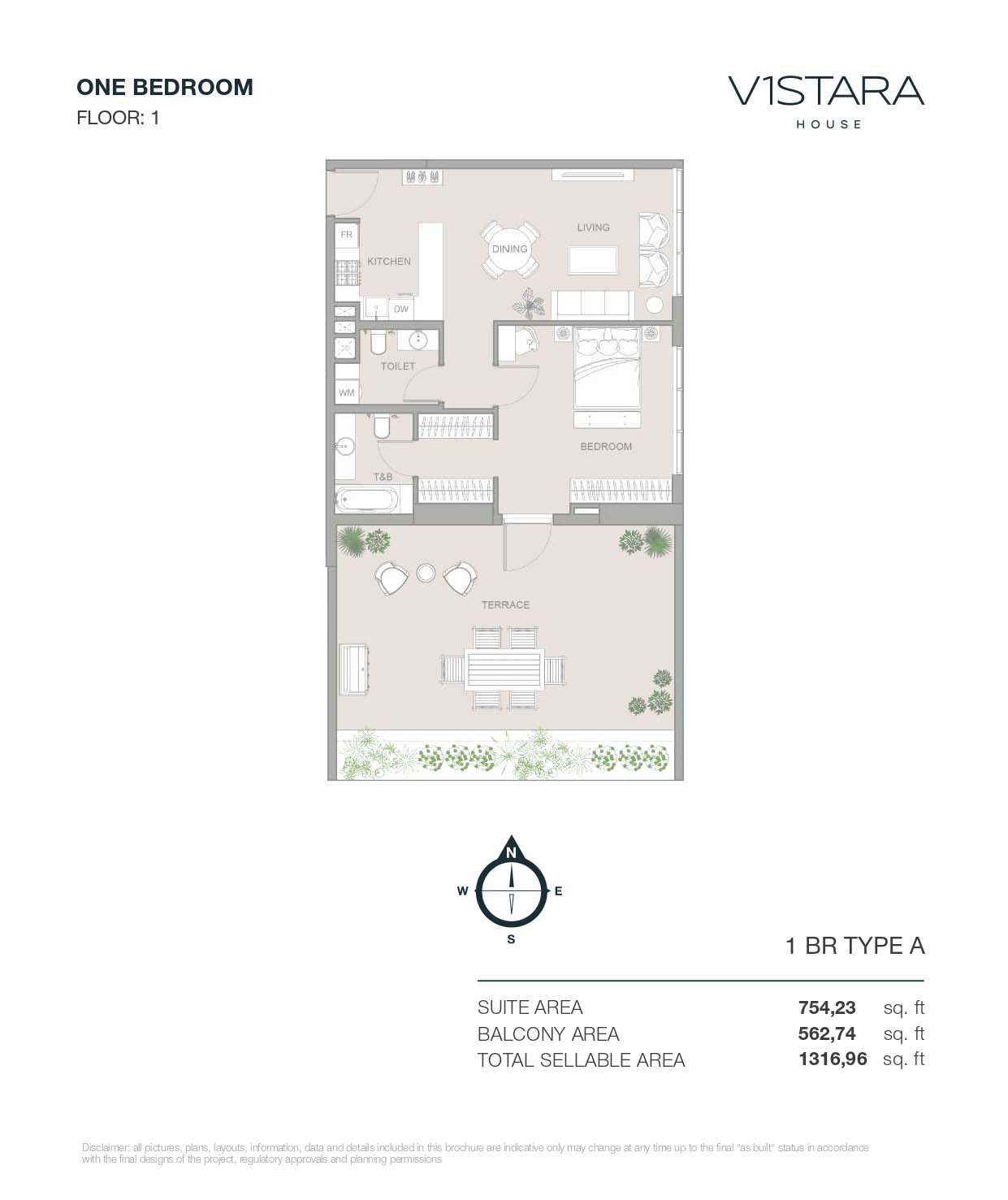 V1stara House at Al Furjan floor plan 1
