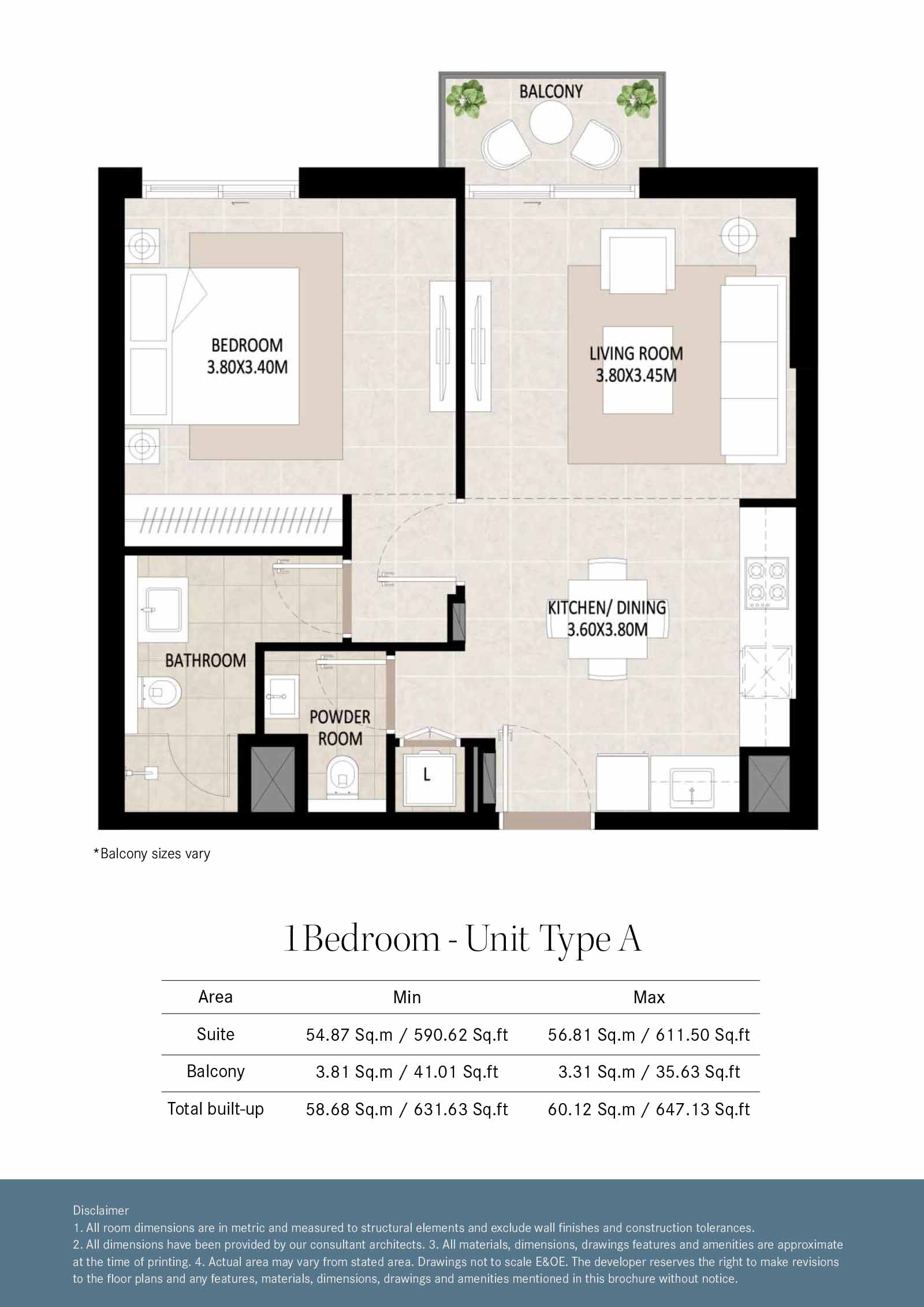 Odessa at Town Square floor plan 1