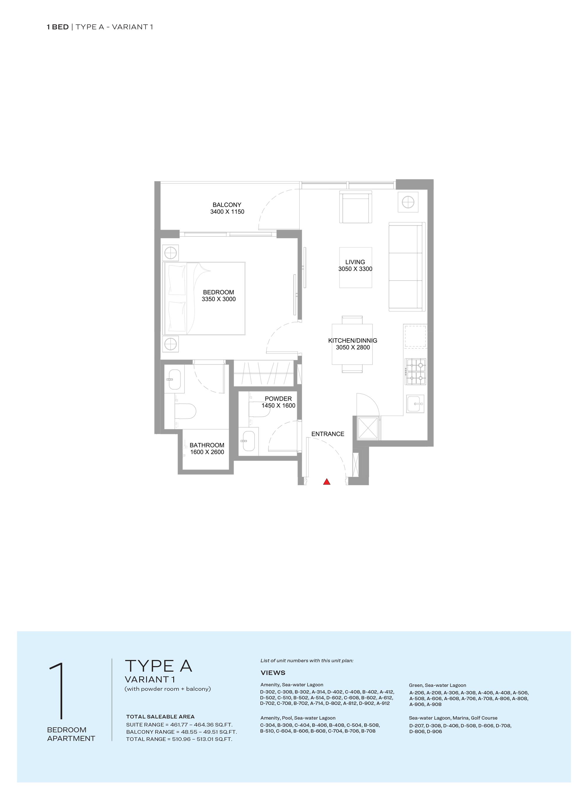 Sobha Florine Beach Residences floor plan 1