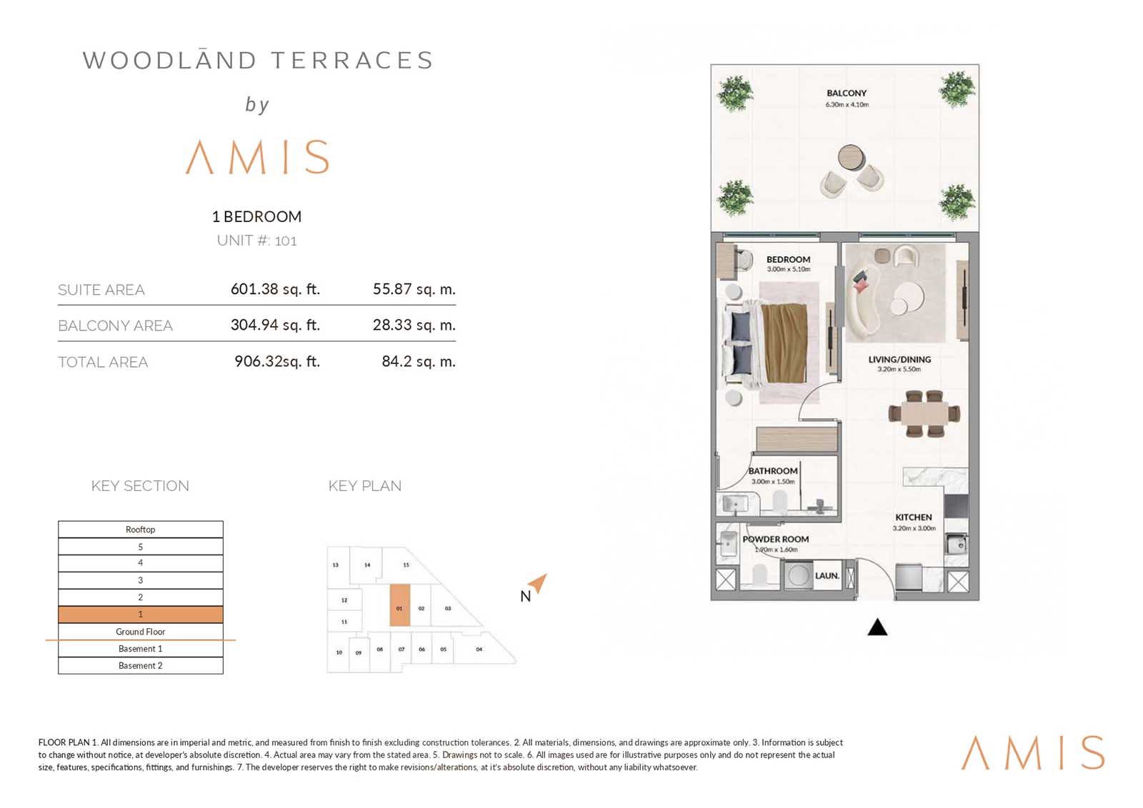 Woodland Terraces at Meydan floor plan 1