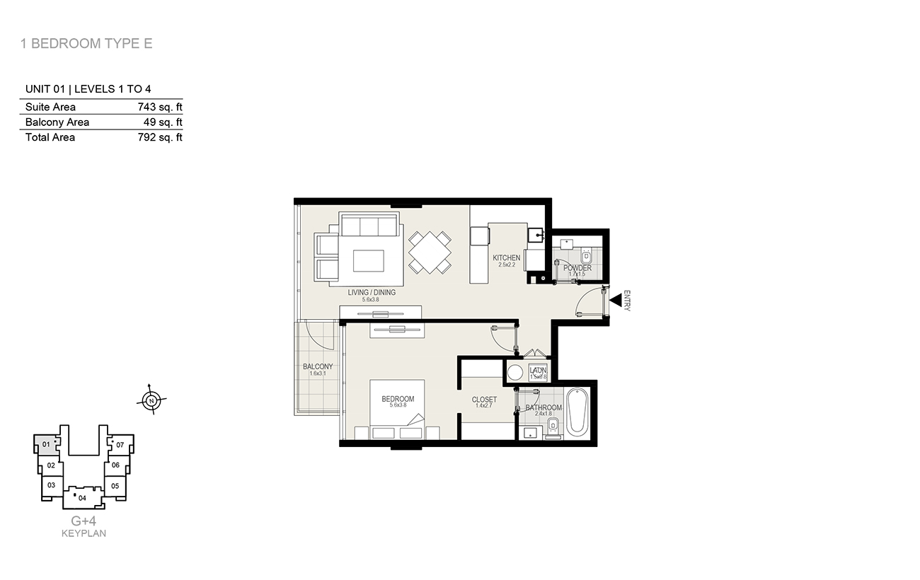 District One Residences floor plan 1