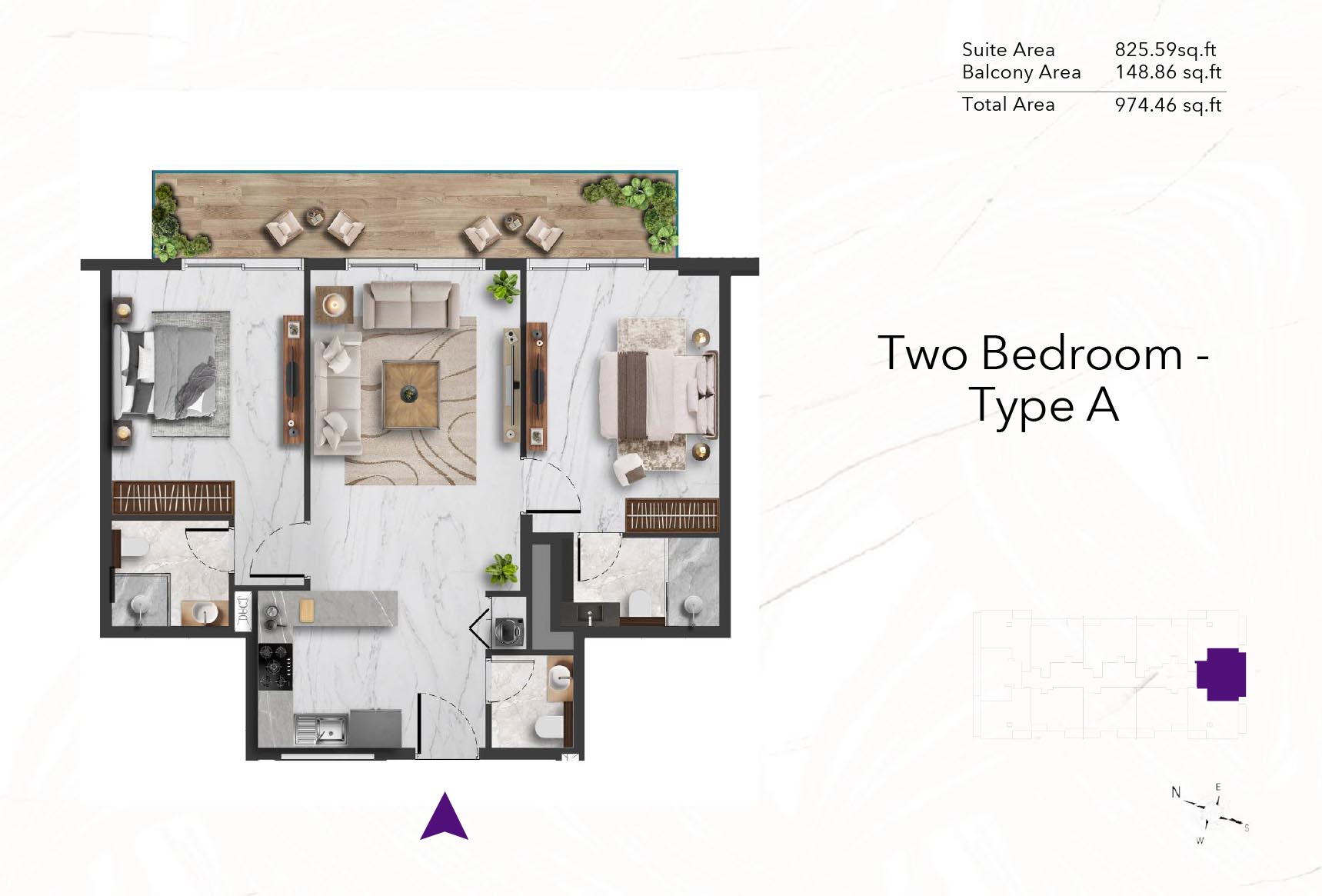 Siroya Amethyst at Majan floor plan 1