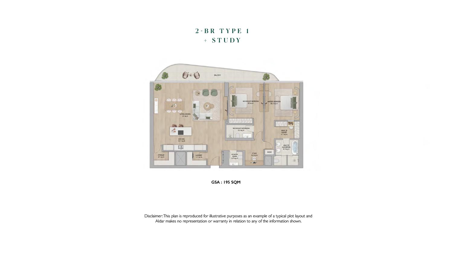 Mamsha Gardens B by Aldar floor plan 3