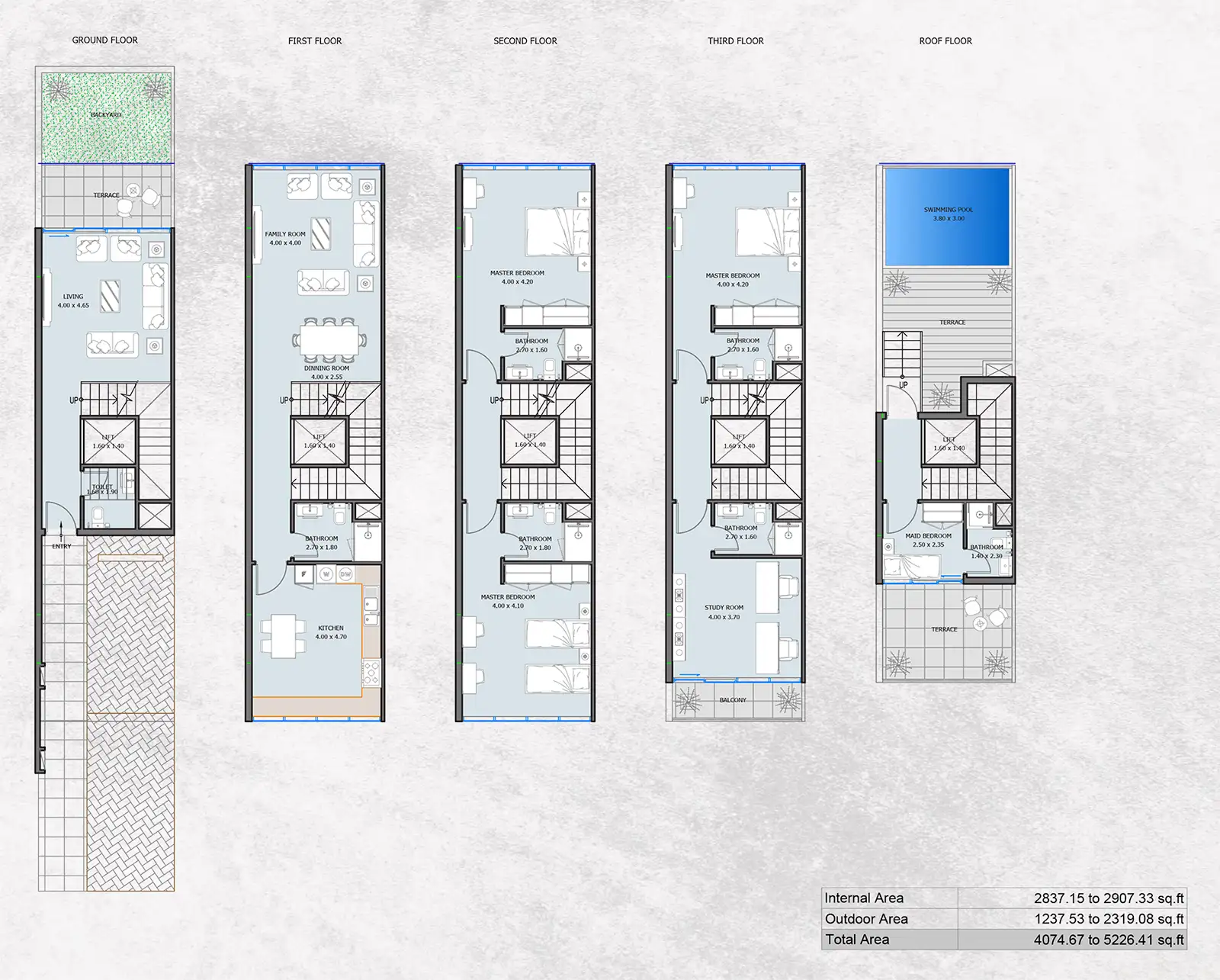 Reportage Village at Khalifa City floor plan 1