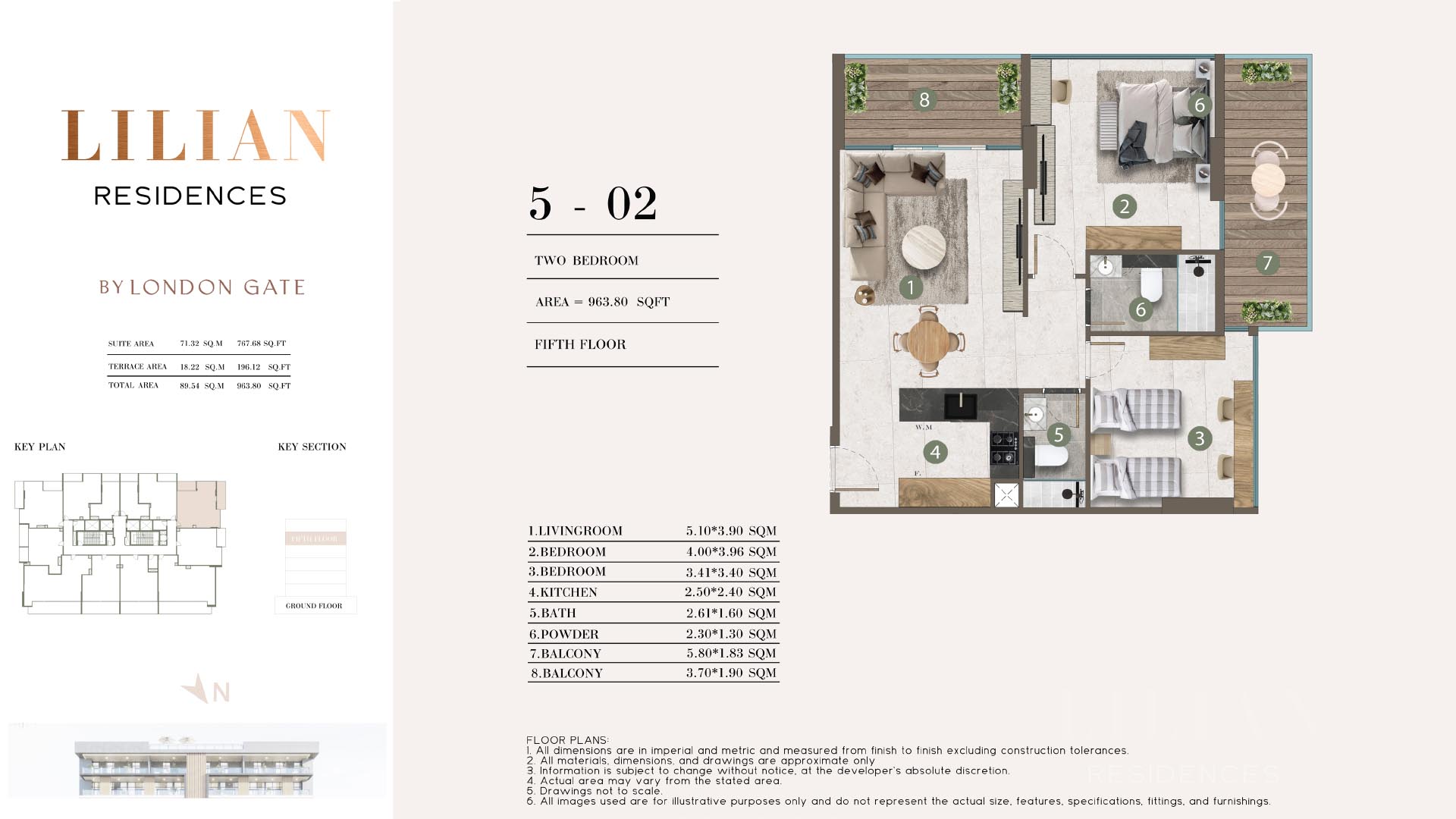 Lilian Residences at Dubai South floor plan 3