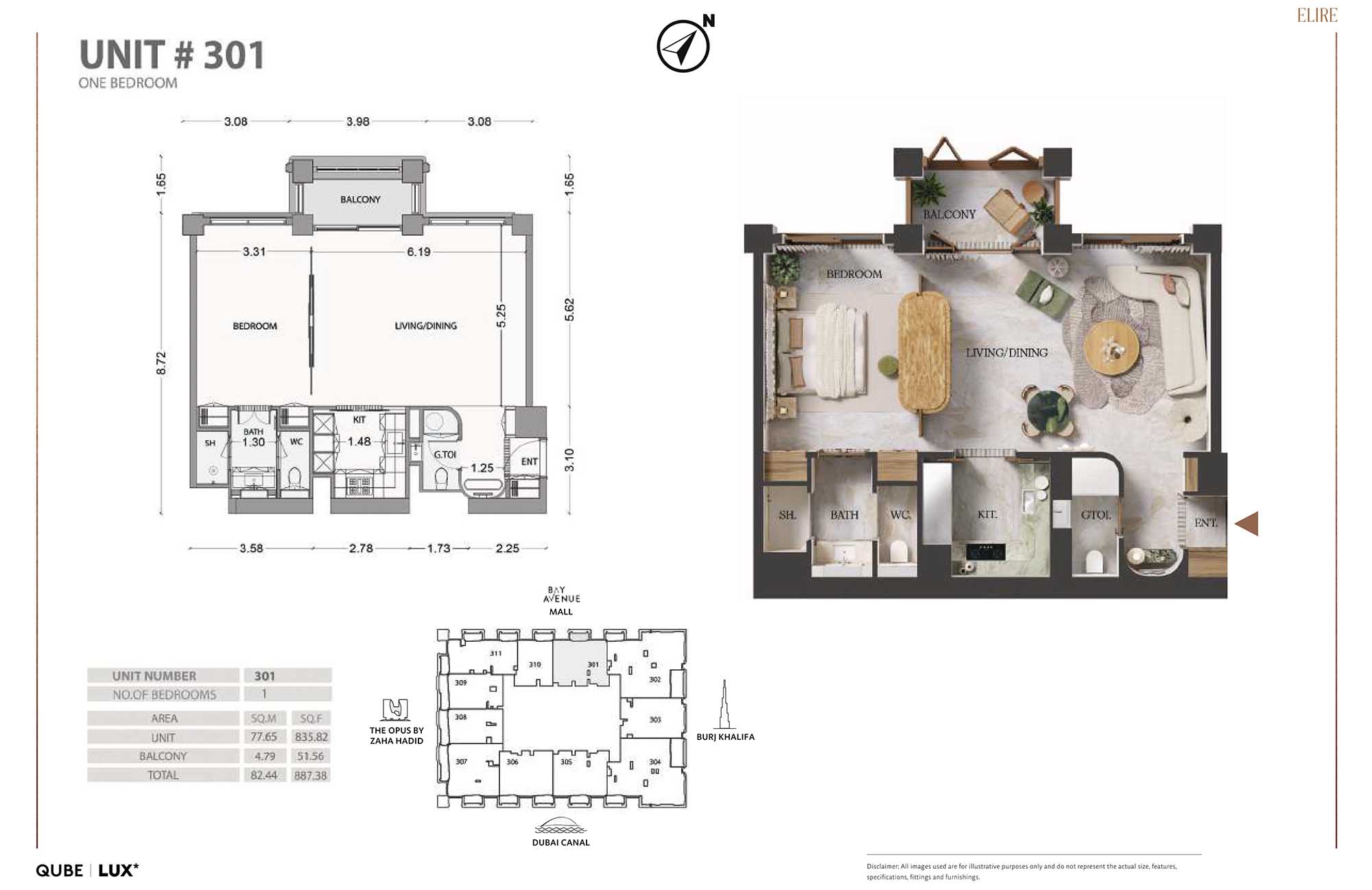 Elire at Business Bay floor plan 1