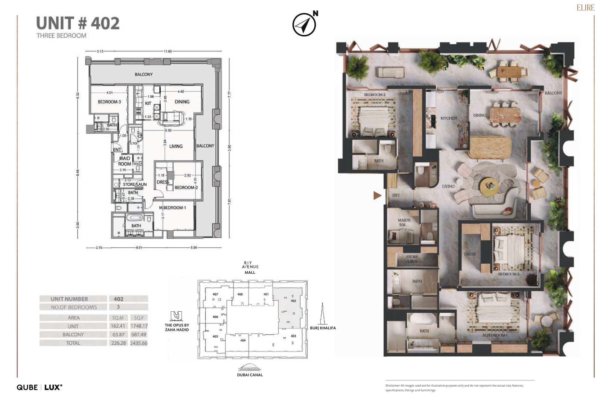 Elire at Business Bay floor plan 3