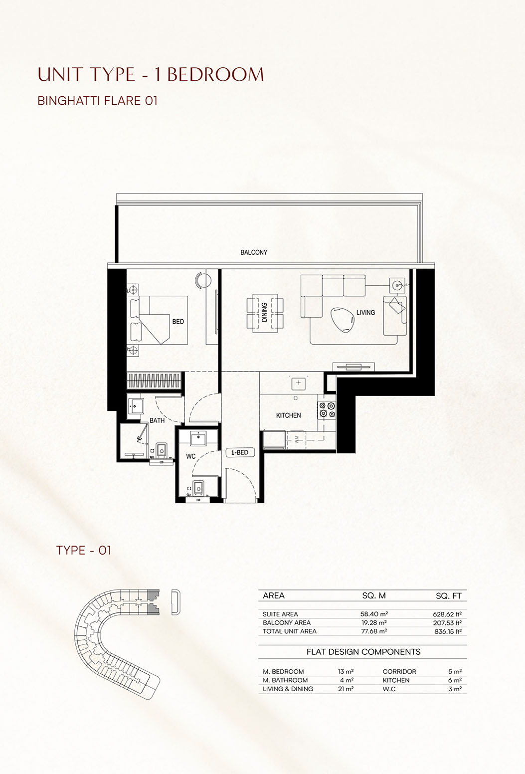 Binghatti Flare floor plan 2