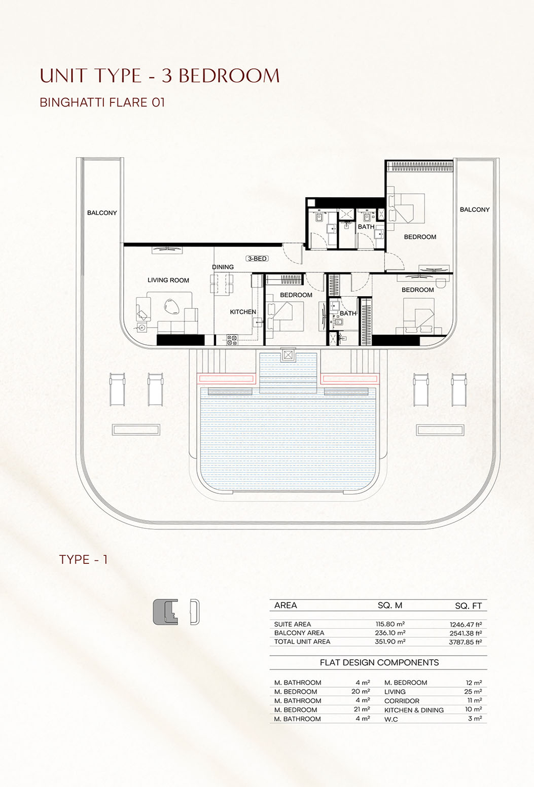 Binghatti Flare floor plan 5