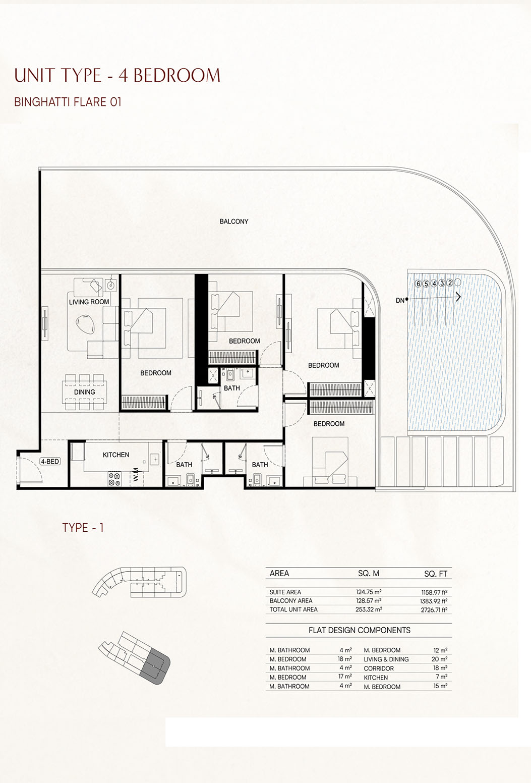 Binghatti Flare floor plan 6