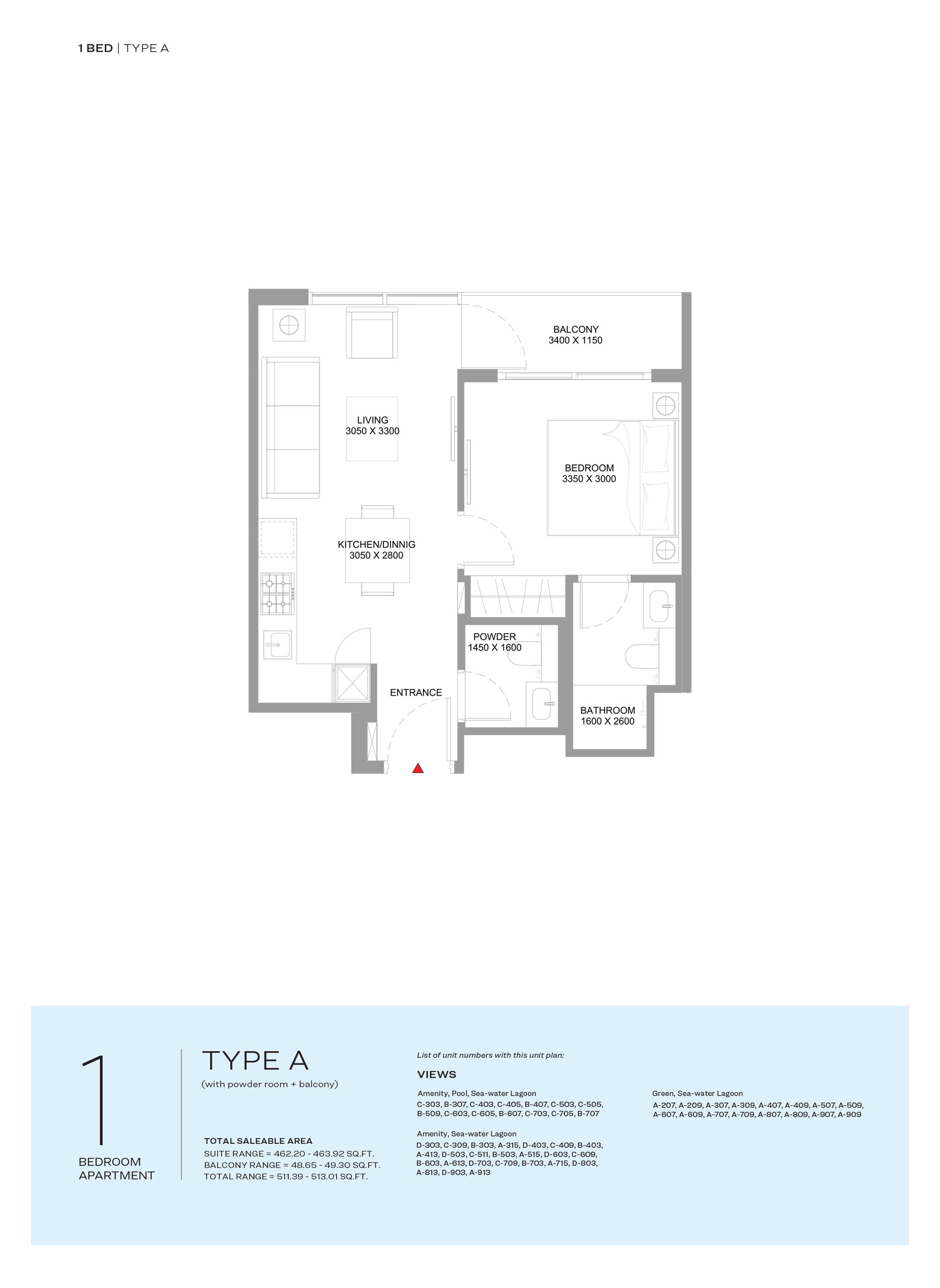Sobha Coastline Beach Residences floor plan 1