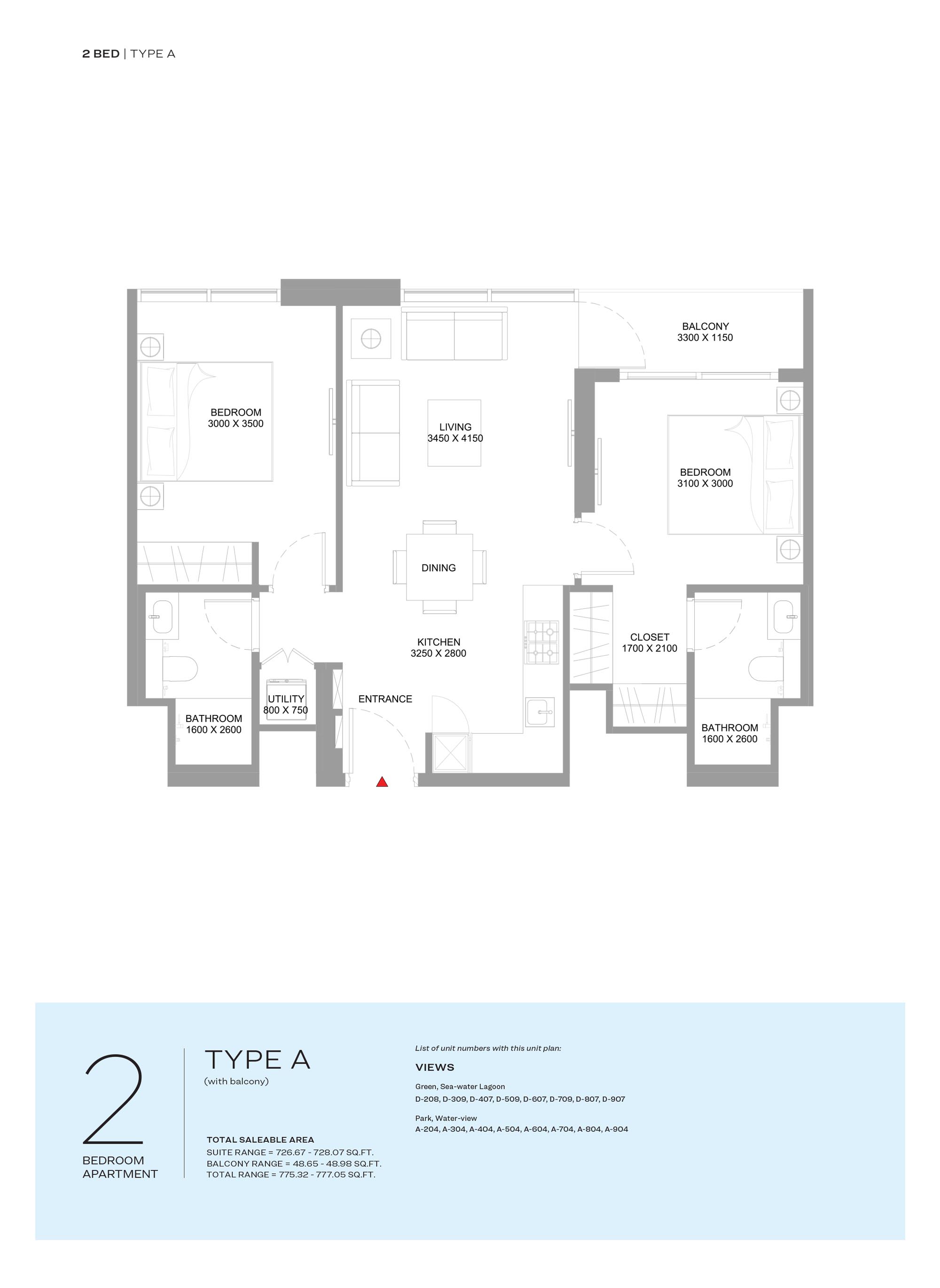 Sobha Coastline Beach Residences floor plan 3
